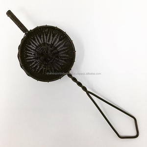 Passoire à thé dorée en laiton tissé à la main avec longues poignées Infuseur à thé à feuilles mobiles Ustensiles de cuisine Passoire à thé - Product Image 4