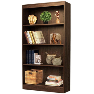 Estante de pared para libros y decoración del hogar, estante de exhibición y almacenamiento, Unidad de gabinete-4 estantes - Product Image 1