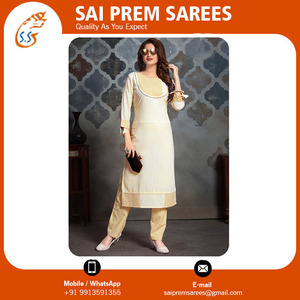 ชุดเคอร์ติสสีพื้นเมืองสำหรับผู้หญิงเสื้อผ้าอินเดียและปากีสถานสำหรับโอกาสพิเศษ - Product Image 5