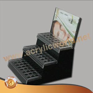 Customized <b>White</b> <b>Acrylic</b> Lipstick Holder Stand Cosmetic Organizer Makeup Display Cosmetic Display Counter - Product Image 5