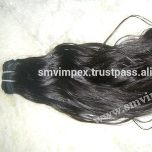 High Quality 12A Grade Human Hair premium high quality <b>machine</b> double waft indian hairs.Cuticle alaigned <b>Weaving</b> hair From India - Product Image 2