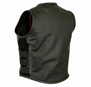 Chaleco de Motociclista de Cuero de Alta Calidad para Hombre, a Prueba de Viento, Talla Grande, Estilo Rocker de Heavy Metal - Product Image 5