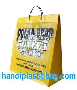 Sac en plastique recyclable en HDPE avec soufflet latéral, poignée rigide thermoscellée et impression en héliogravure - Product Image 2