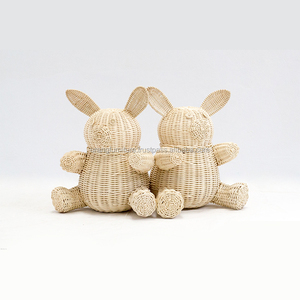 Cesta de Almacenamiento de Ratán Natural Tejida a Mano, Ecológica, con Forma de Animal, Organizador de Juguetes Tejido, Linda Decoración para Cuarto de Niños o Guardería - Product Image 1