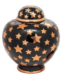 Urne funéraire en métal américaine, urne commémorative en métal pour cendres, urne en métal pour embaumement, urne métallique brune pour cendres humaines - Product Image 2