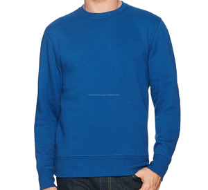 Sudadera de cuello redondo acolchado para hombre, suéter de invierno con patrón sólido, prendas de vestir, cuello redondo, Material de poliéster/algodón - Product Image 1