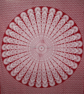 Tapiz de mandala impreso indio para colgar en la pared, diseño de hoja plana al por mayor - Product Image 2