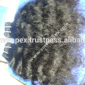 Extension de cheveux humains indienne Remy, sans traitement, tissage naturel, vierge, bouclé bon marché - Product Image 3