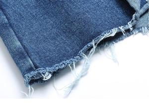 Pantalones cortos de tela de alta calidad para mujer, shorts femeninos a la moda, color azul - Product Image 5