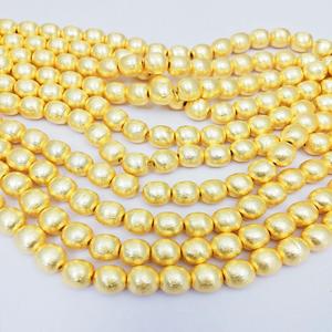 Brossé Plaqué Or Cuivre Rond Perles de Charme - Product Image 3