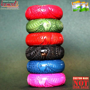 Bracelets en résine bakélite, cheval de mer personnalisé, bijoux vintage - Product Image 6