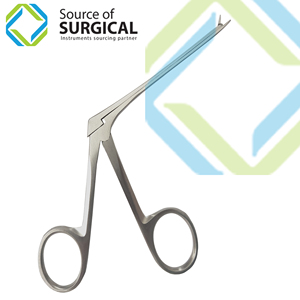Forceps auriculaires chirurgicaux Source Surgical SOS-34826 à pointe micro de 4 mm pour ORL/Otologie, certifiés CE, instrument de classe I pour l'élimination du cérumen - Product Image 1