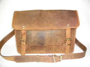 Sacoche en cuir véritable Vintage Crossbody Satchel pour hommes et femmes avec compartiment pour ordinateur portable disponible à un prix abordable - Product Image 2