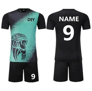 New Men Sports Kit Soccer Sets Football Jerseys Training Suit Tracksuit Shirts Shorts Maillot Sports Team Customized