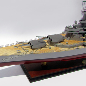 Barco de madera modelo USS JERRSEY (BB-62), maqueta artesanal de madera - Product Image 1
