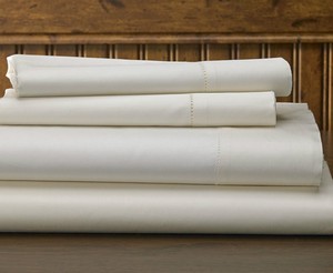 Funda de edredón de lino de Hemstitch, Sábana de lujo de bordado de Vietnam - Product Image 1