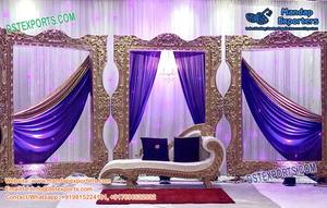 South Indian Wedding Stage Back-<b>frames</b> Royal Wedding Stage <b>Backdrop</b> Panel Srilankan Wedding Stage Back-<b>Frames</b> - Product Image 2