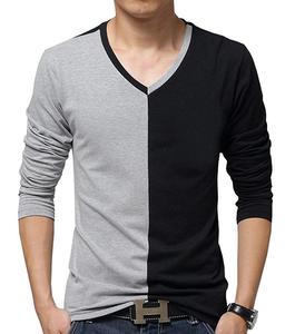 Camiseta 2022 de algodón para hombre, camiseta de dos colores diferentes, precio al por mayor, 100% - Product Image 1