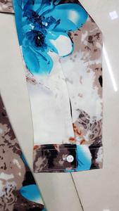 Super calidad auténticas etiquetas de marca de talla grande Casual mujer manga larga estampado Floral vestido camisa blusa Tops Bangladesh - Product Image 3