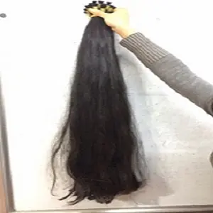 Extension de cheveux humains indiens vierges 100g, cheveux naturels vierges crus, vente en gros - Product Image 1