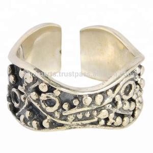 Charmante bague en argent sterling 925 oxydé 925 faite à la main bijoux en argent Eternity Vermeil bagues fabricant et exportateur - Product Image 3