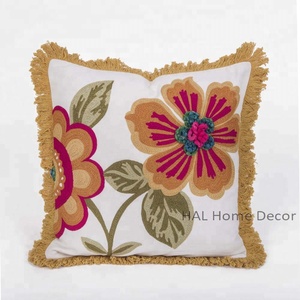 Hand Embroidered Custom Wholesale <b>Sofa</b> Pillow Case, Christmas Decorative Pillow <b>Cover</b> Indian Suzani Cushion Pillow <b>Cover</b> - Product Image 1
