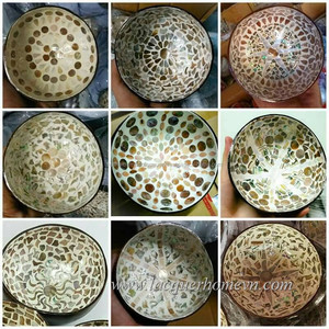 Red Circle Eggshell Bamboo Bowl Made in Vietnam - Product Image 5