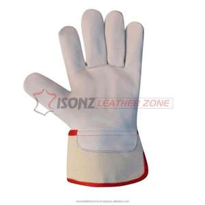Guantes de Seguridad para Trabajo con Cuero, Duraderos, Transpirables, Antideslizantes, Sin Látex, de 10 Pulgadas - Product Image 5