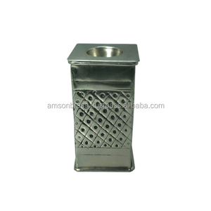Porte-bougie votif en métal de forme carrée - Product Image 4