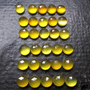 พลอยคาลซิโดนีสีเหลืองธรรมชาติ9มม. ตัดแบบกลมได้รับการรับรองอัญมณีหลวมจากผู้ผลิตตามความต้องการ - Product Image 1
