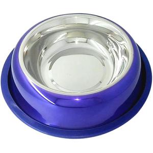 Tazón de acero plateado para mascotas, plato de comida para perros, plato de acero - Product Image 6