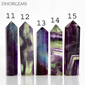 ธรรมชาติ Fluorite คริสตัลควอตซ์จุดสำหรับ Healing Rainbow Fluorite จุด Healing Wands Fluorite คริสตัลอัญมณีดินสอ - Product Image 4