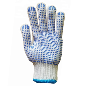 Gants de travail durables en coton pour la sécurité des mains et des bras avec conception pointillée - Product Image 3