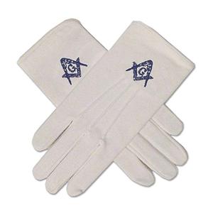 Nikdas Enterprises Gants en cuir/coton franc-maçon unis brodés Gants jetables au design personnalisé Vente en gros quantité minimale de commande 30 paires - Product Image 1