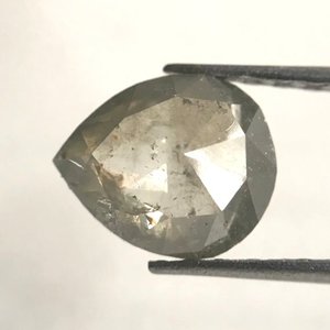 1.15กะรัตสีเทาลูกแพร์ตัดแฟนซีเพชรธรรมชาติหลวมโรสตัดลูกแพร์รูปร่างเพชรหลวมธรรมชาติ - Product Image 5