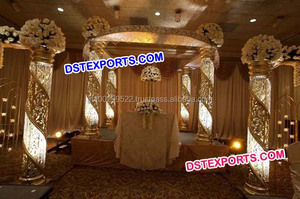 Mandap de Fibra de Cristal para Bodas con Luz LED, Mandaps Indios para Bodas, Decoración de Mandap de Fibra para Bodas FLORIDA - Product Image 2