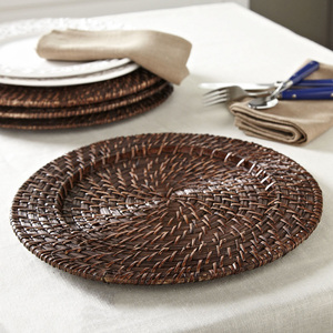 Natural Round Rattan Placemats Woven Handcrafted Mats for Rustic Dining Setting Wholesale Supplies - Product Image 5