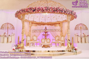 การแต่งงานแบบดั้งเดิมสีขาวแมนดาลัย mandapam srilankan สไตล์วิหารสไตล์แมนดาลัพณฑ์หรูหรา manavarai mandap เส้นใยสหราชอาณาจักร - Product Image 4