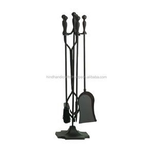 4 Piece Metal Fire <b>Tool</b> <b>Set</b> with Stand - Product Image 3