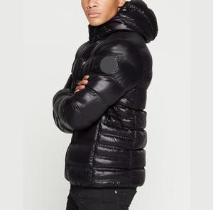 Venta al por mayor de servicio OEM personalizado chaqueta acolchada con capucha logotipo personalizado chaqueta de invierno para los hombres con bolsillo hombres burbuja chaqueta acolchada - Product Image 4