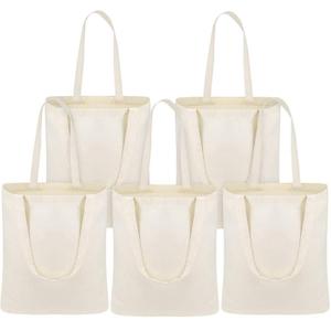 Bolsa de Mano de Algodón Orgánico Ecológica Personalizada con Logotipo y Color Personalizados, Tamaño Grande (38x42 cm), Patrón de Rejilla de Diamantes - Product Image 1