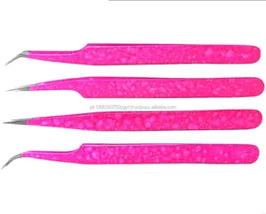 Bright Hot Pink Paint Splatter Wimpern pinzette Set/Wimpern verlängerung pinzette