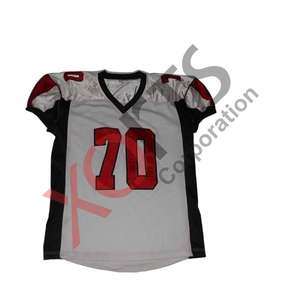 Uniforme de Fútbol Americano Personalizado Premium de Talla Grande, Transpirable, Antibacteriano, de Secado Rápido, Manga Corta, Sublimación Tackle Twill - Product Image 1