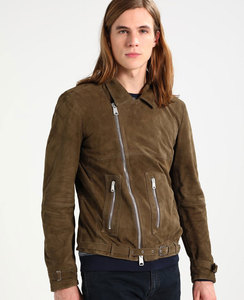 Chaqueta de Motociclista de Cuero de Gamuza Genuina Personalizada de Alta Calidad con Nuevo Diseño, Chaqueta Cortavientos Ecológica y Elegante para Hombre - Product Image 1