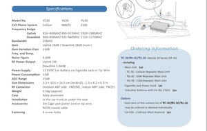 Amplificateur maritime 4G/3G 900 MHz avec gain de 30 dB + antenne omnidirectionnelle à gain élevé de 9 dB de 134 cm - Product Image 3