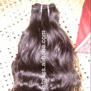 100% Extensions de cheveux crus Remy indiens non transformés tissage sans enchevêtrement à partir de cheveux de temple directement de l'Inde - Product Image 6