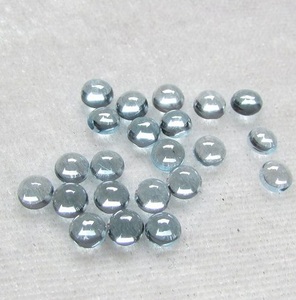 Cabujones calibrados con parte posterior plana redonda de Topacio azul cielo Natural de 2mm, piedras preciosas sueltas, precio al por mayor, piedras para la fabricación de joyas en línea - Product Image 2