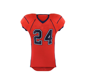 Jersey de Fútbol Americano Personalizado con Impresión por Transferencia de Calor, 100% Poliéster, Transpirable, Tallas Grandes para Hombre/Mujer, Superventas - Product Image 1