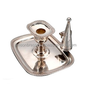 Traditional Small <b>Copper</b> Finished Chamberstick Round <b>Copper</b> Plated Decorative Chamberstick <b>Candle</b> <b>Holder</b> - Product Image 6