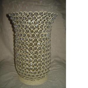 On Sale TVAKM Luxury Handmade Aluminum <b>Hurricane</b> Candleholder and <b>Vase</b> with Crystal Ivory Design for Wedding/Party Decoration - Product Image 1